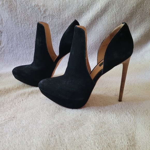 Rachel Zoe Lynette black suede heels size 9 - Picture 3 of 12